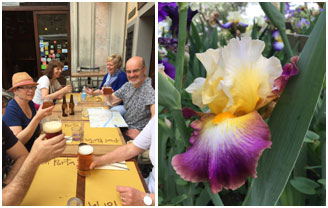 Lunch, and the Iris garden